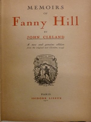 cover image of Memoirs of Fanny Hill
